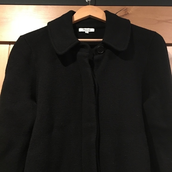MADEWELL Merino Wool Structured Sweater Coat Black Size Medium - Picture 4 of 6
